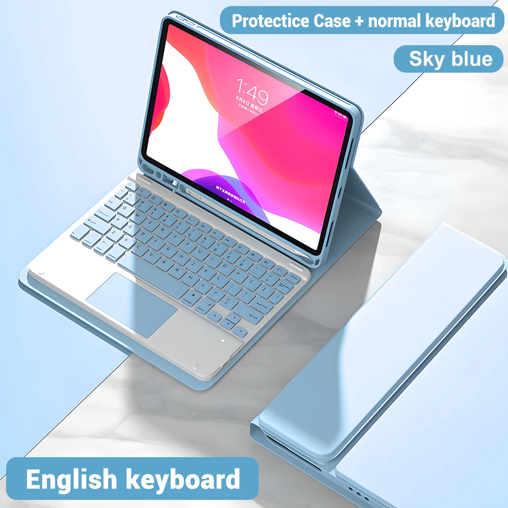 Illuminated Tablet Keyboard Case with Magnetic Attachment