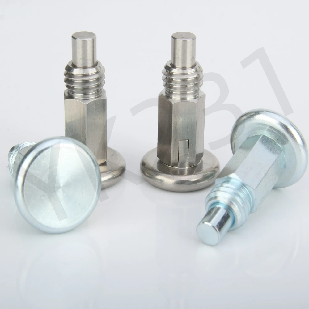 YK231 All Steel Self-locking Return Type Index Bolt Spring Plungers Indexing Locating Pins Without Nut