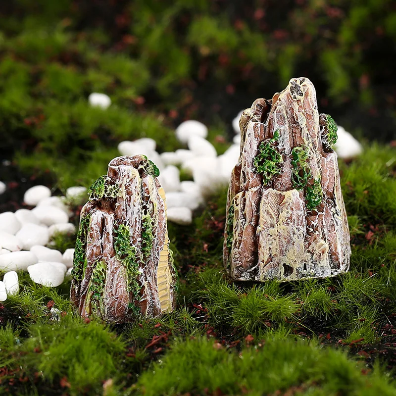 Artigianato In Resina In Miniatura Per La Decorazione Del Giardino, Mini Rockery Bonsai, Diy House Landscape, Hill Pot Plant, Home Decor