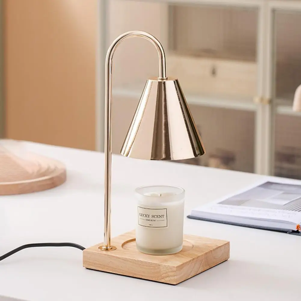 Lampada da scrivania regolabile alla moda accanto allo scaldacandele Luce notturna a cera leggera da tavolo_voghion.com