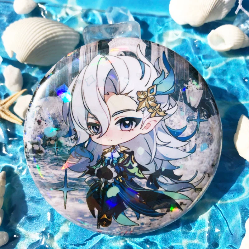 Anime Genshin Impact Navia Wriothesley II Dottore Cosplay Kostüm Zubehör Spiel Brosche Pin Cartoon Abzeichen Rucksack Prop – Detail 9