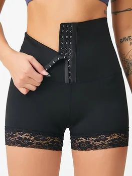 Plus Size Women's High-Waist Lace Trim Casual Shorts Summer New 2.