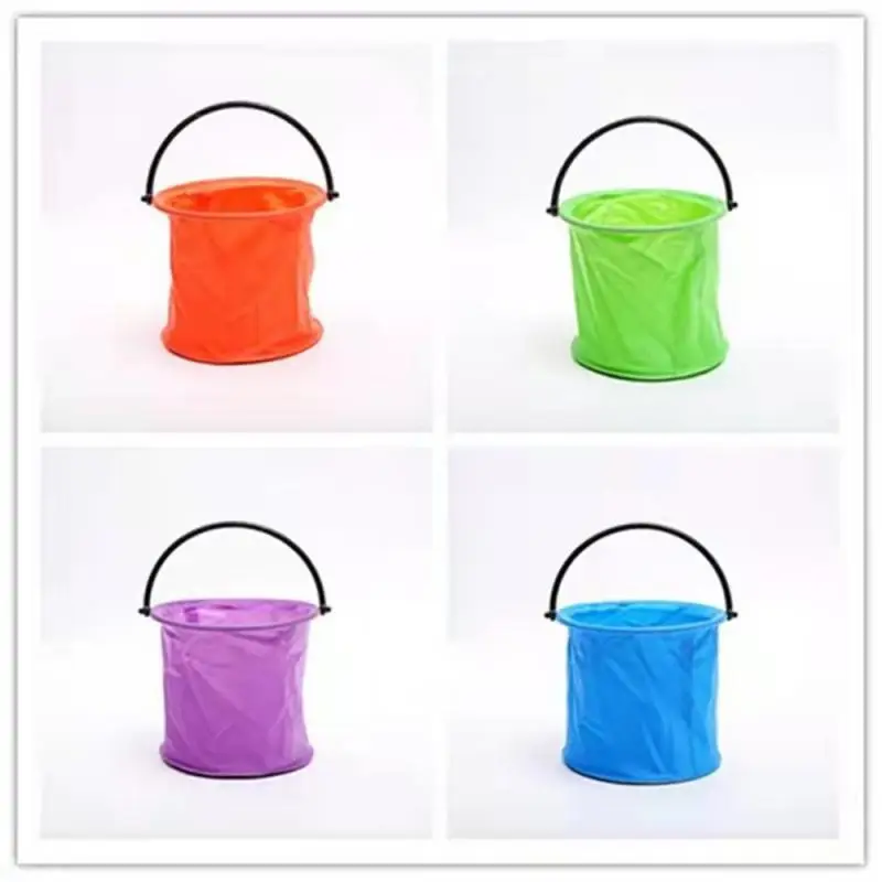 Childrens Retractable Folding Bucket Waterproof Canvas Material Simple Shape Outdoor Entertainment And Sports Easy To Carry 4