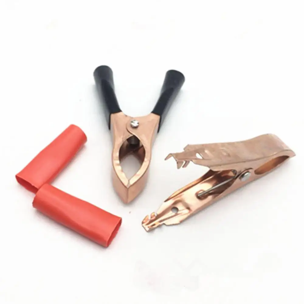 Spring Clip 70mm Inverter Connector Plug Long Car Battery Test Tools And Gadgets Alligator Clips Copper Plated Red And Black 30a