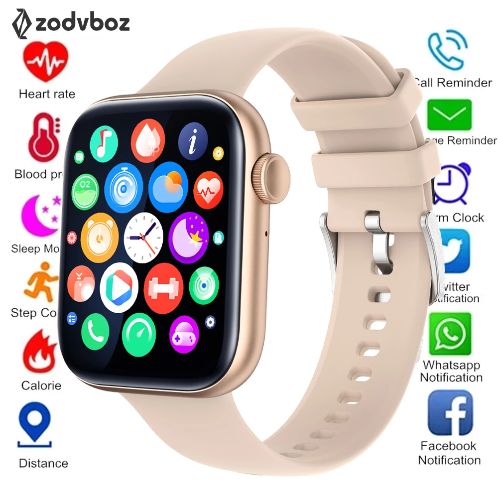 2022 New Bluetooth Answer Call Smart Watch Men Full Touch Dial Call Fitness Tracker IP67 Waterproof Smartwatch Men Women +Box