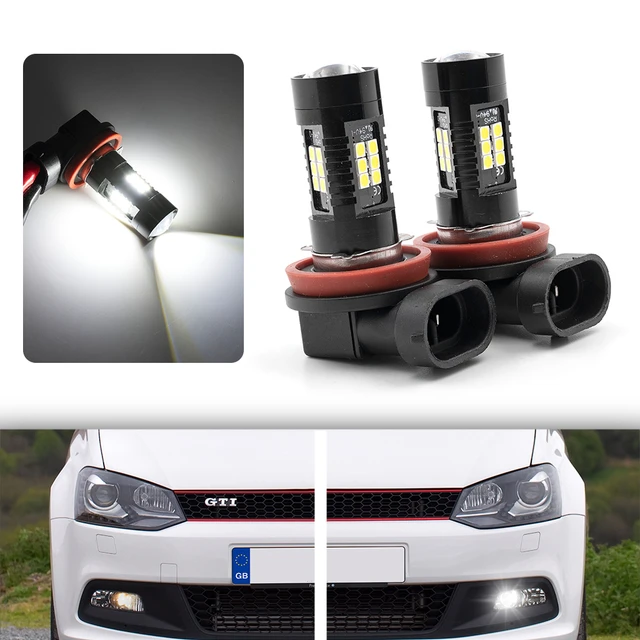 Kredsløb Prelude Styring 2pcs White Canbus No Error H8 Led Fog Light Bulb For 09-17 Vw Polo Mk5 Gti  Hatch 6r 6c 61 Led Lamps - Signal Lamp - AliExpress