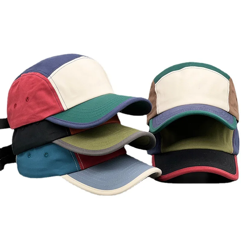 

Unisex Men and Women Cotton Baseball Caps Vintage Splice Peaked Cap Cotton Soft Top Hat Casual Vintage Adjustable Motorcycle Hat