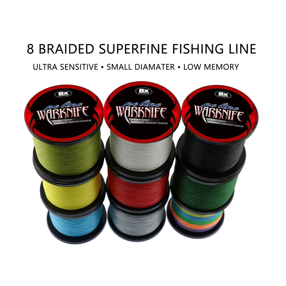 Warknife Japan 8 Strands 2000M PE Multifilamet Braided Fishing Line 6-300LB Fishing Wire 8X PE Braided Line Carp Pe fishing line fishing tackle