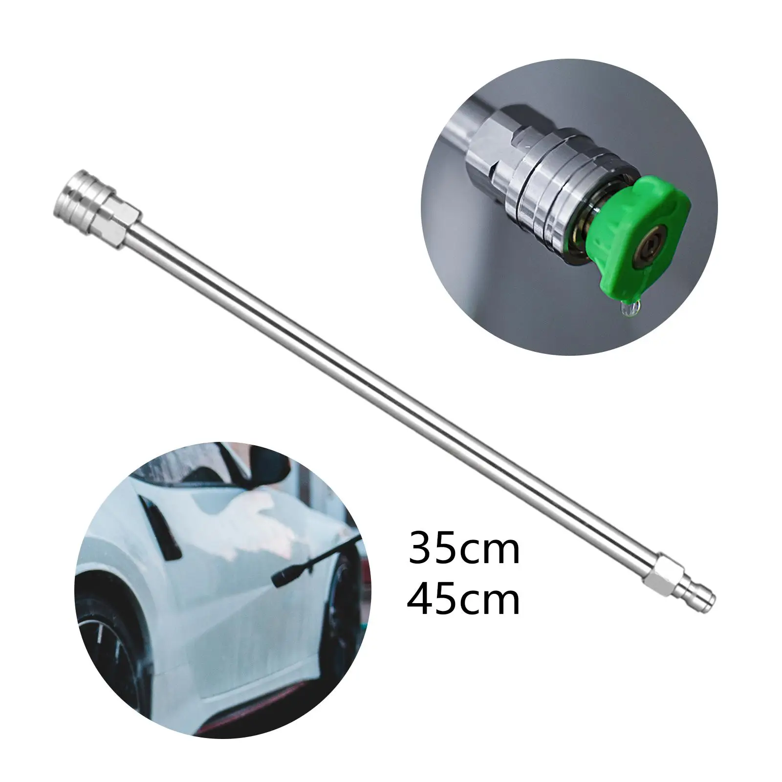 

Pressure Washer Extension Wand Washer Extended Rod for Driveway Car Washing