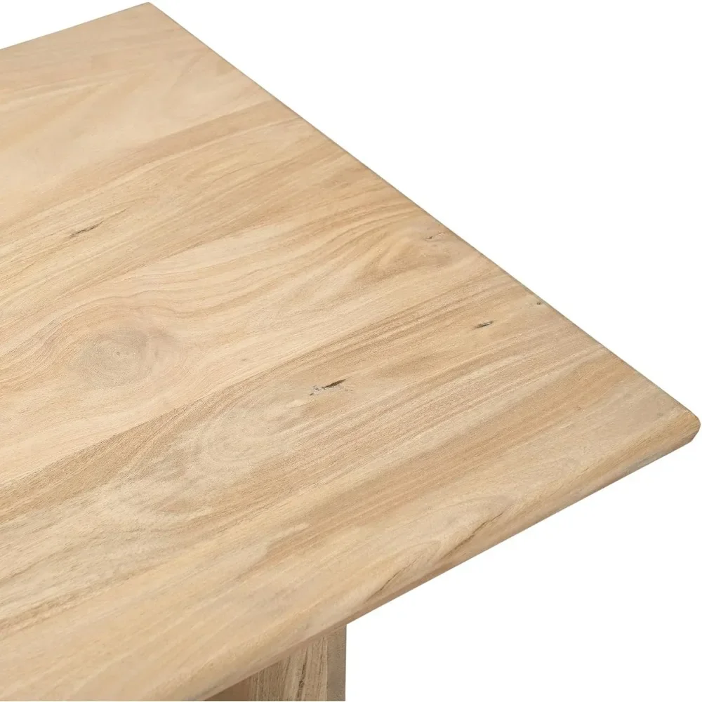 Indigo Road by Egypt Sherrod Trapezium Plank Solid Wood Coffee Table - Rectangular Mango Wood Tabletop with Stylish Trapezoid Le 5
