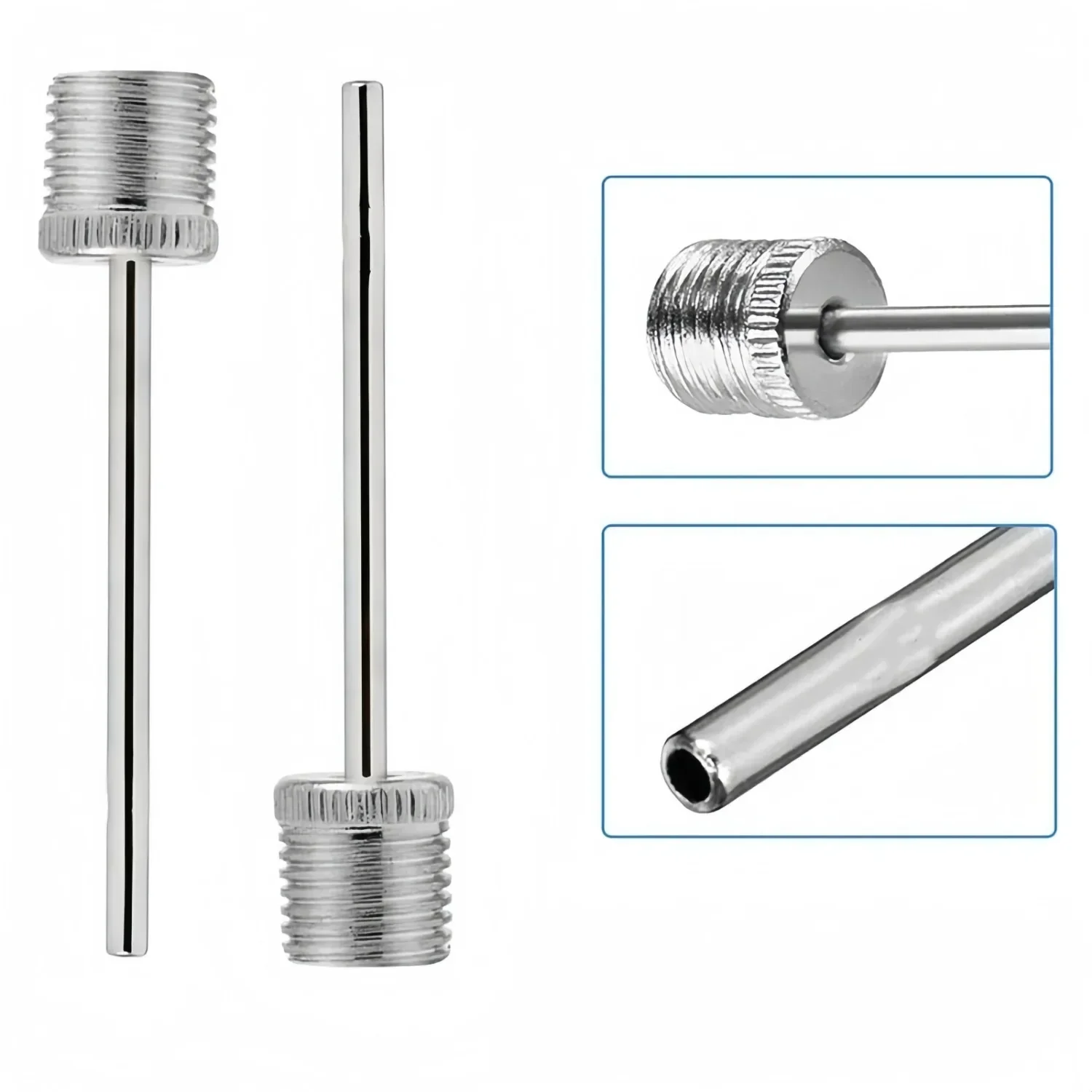 Ball Inflating Needle 5/10/15/20Pcs Sport Ball Inflating Pump Needle Football Basketball Soccer Inflatable Air Valve Adaptor Stainless Steel Pump Pin ball inflating nozzle