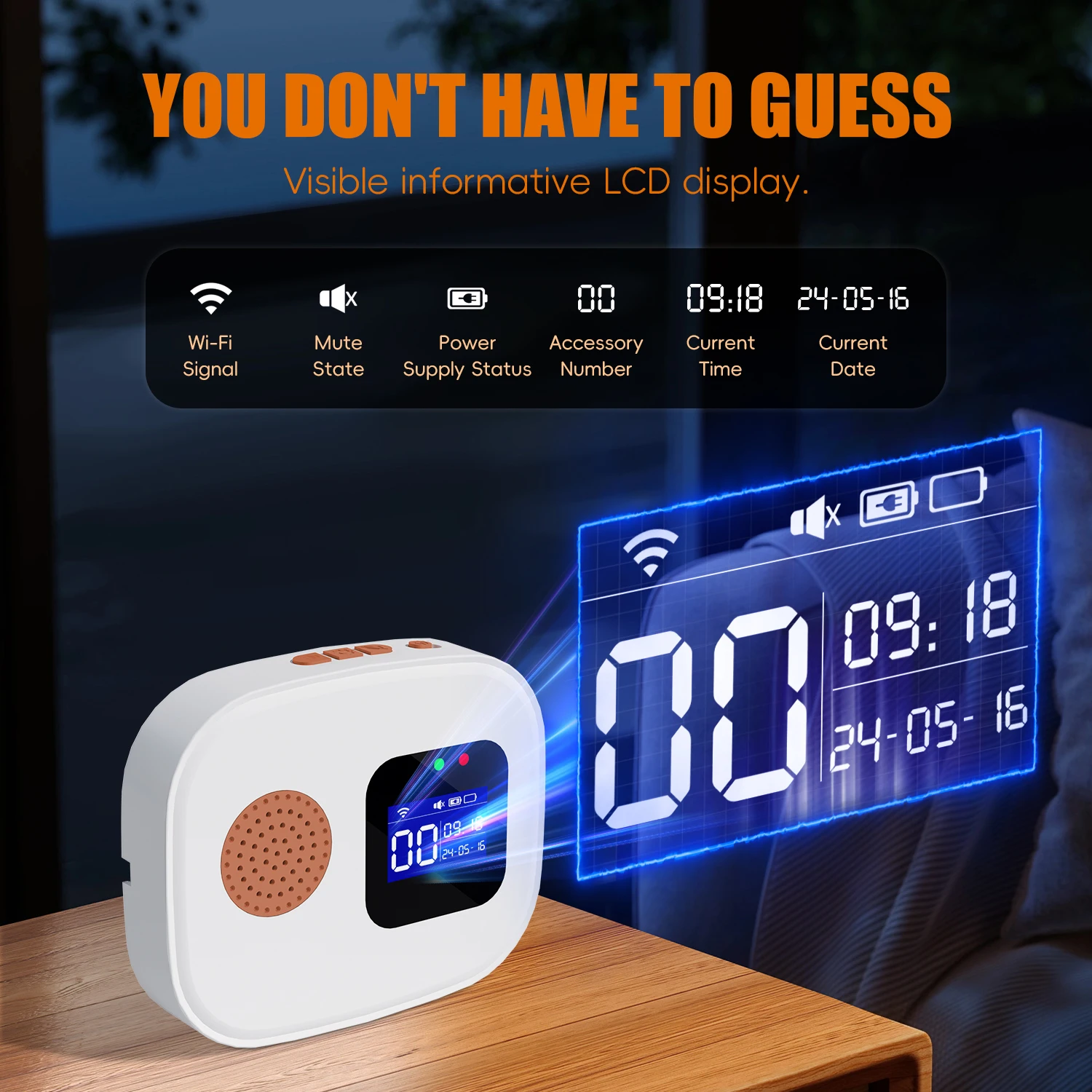 Tuya WiFi Wireless Caregiver Pager Patient Call Button Lift Alert Systems for Seniors Disabled Elderly Smart Life medical alert button,emergency alarm button