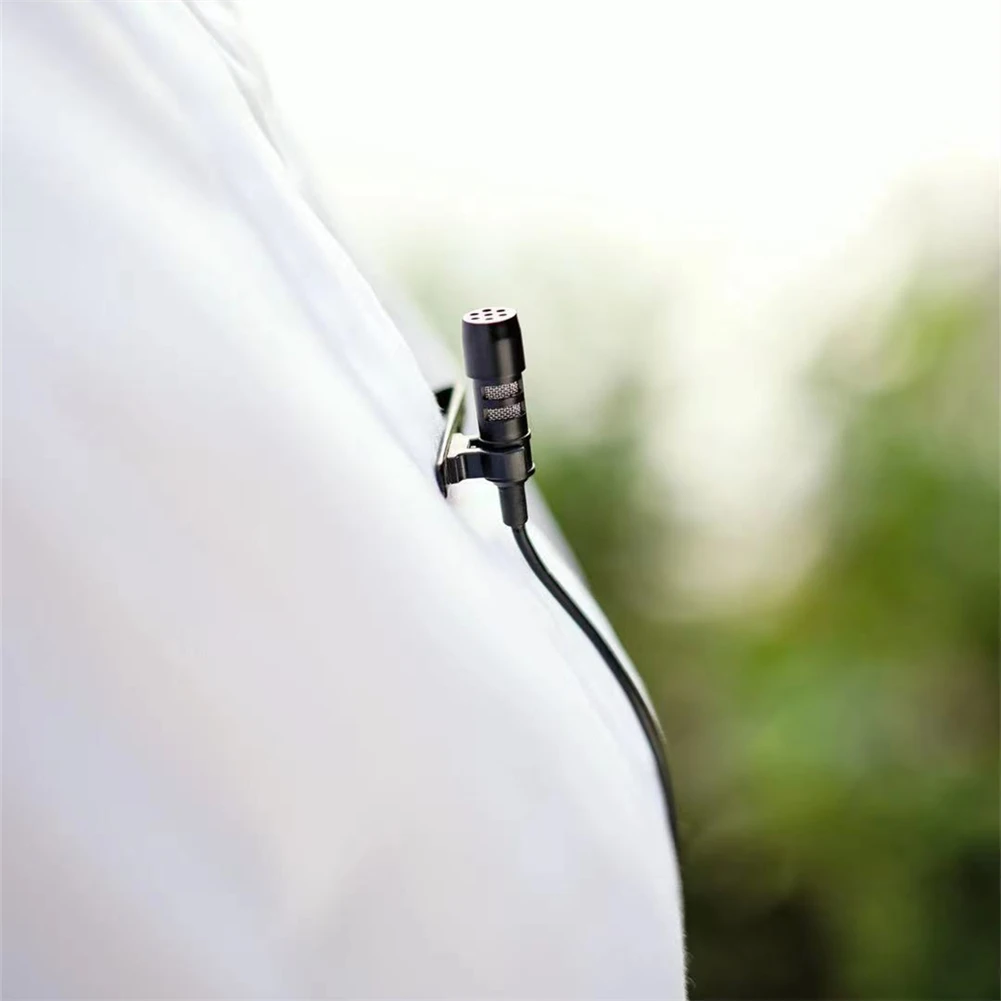Wireless Microphone Microphone Windscreen 3.5mm Lavalier Lapel Microphone Miniature Broadcast Quality Wireless System Metal Clip Windscreen