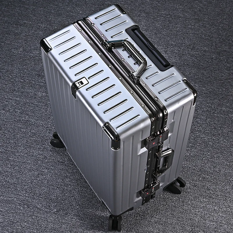 PLUENLI High-End Aluminum Frame Luggage Female Universal Wheel Trolley Male Student Travel Password Business Boarding Suitcase
