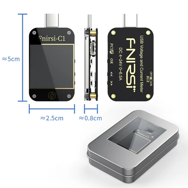 USB Tester 4-24V 6.5A LCD USB A&C Voltage Current Display USB Tester  Multimeter, Fast Charge Detection Trigger, PD2.0/PD3.0,QC2.0/QC3.0, CNC  Metal Shell : : Computers & Accessories