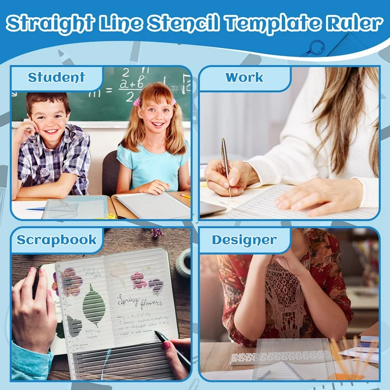 Writing Straight Line Guide A4 Clear Ruler Writing Tool Geometry Template Journal  Stencils For Bullet Journaling Drawing - Drawing Storage - AliExpress