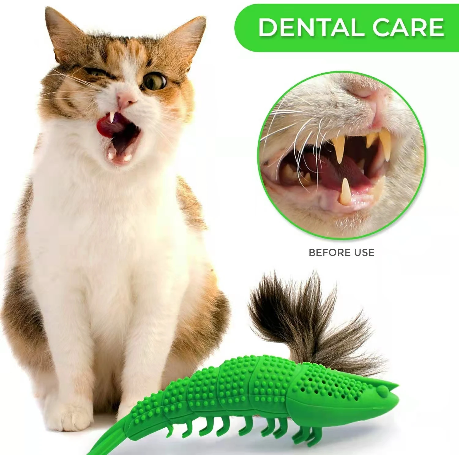 New Catnip Toys for Cats 360 Degree Teeth Cleaning Accessories Pet Toy Interactive Games Rubber Toothbursh Chew Pet Cat Supplies 2