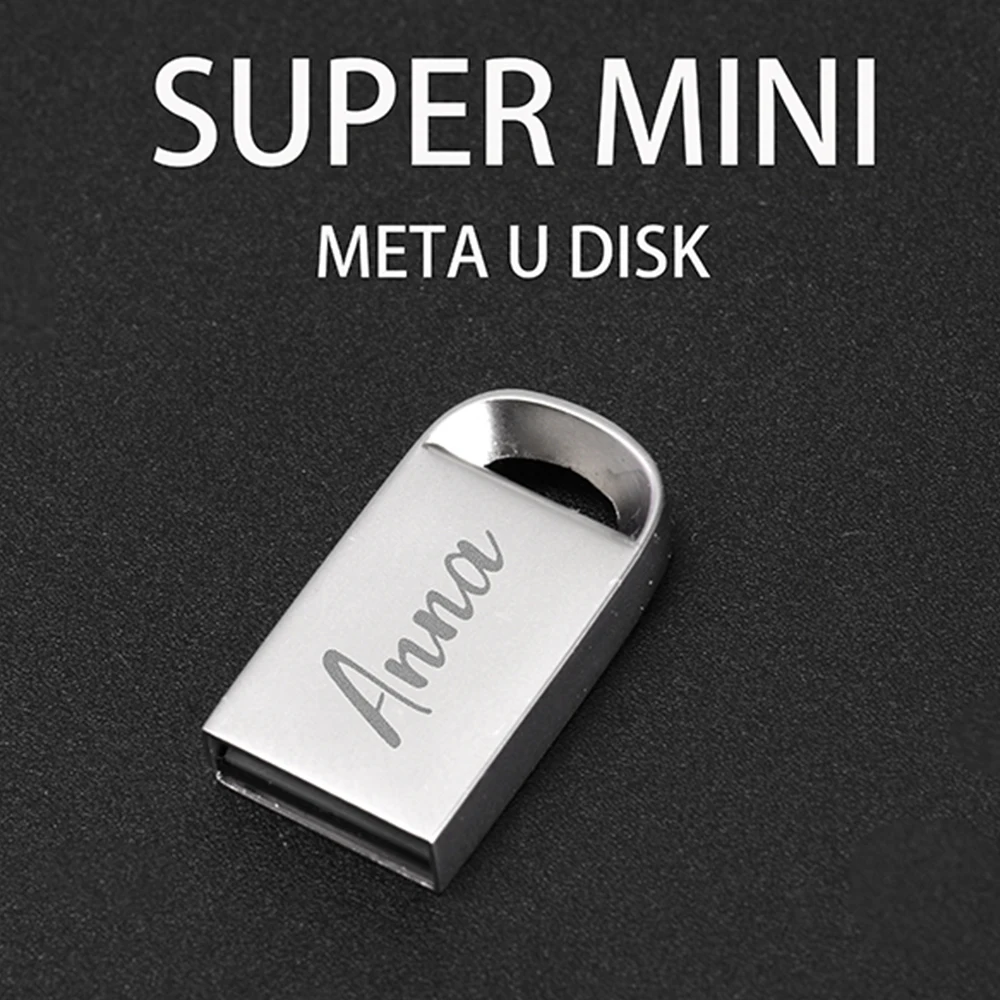 Portatile Mini Metal Usb 2.0 Flash Drive Capacità Reale Pen Drive Logo Personalizzato Gratuito Memory Stick 64Gb/32G/16G Con Portachiavi U Disk