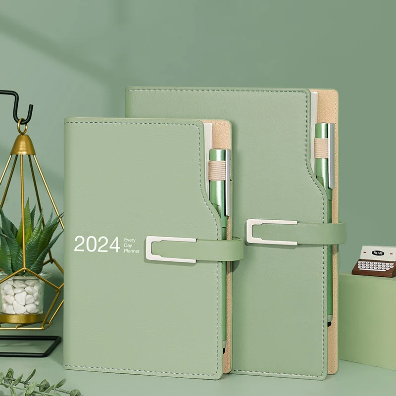 Agenda 2024 Planner Stationery Organizer Diary A5/A6 Notebook and Notepad Bullet Sketchbook 365 Calendar Journal Note Book Plan