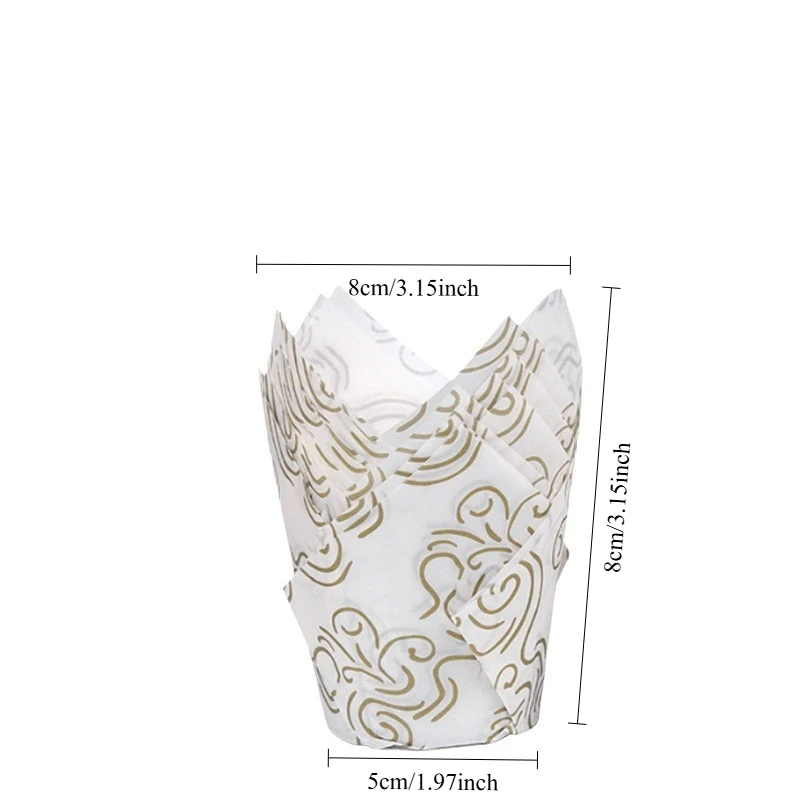 50PCS Baking Cake Paper Holder Paper Cup Mafen Cup Mafen Cake Oil Proof Paper Holder Cup