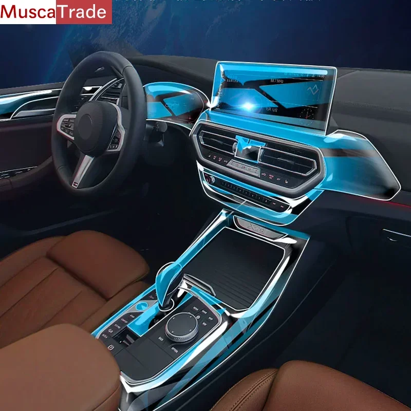 

For BMW G01 X3 2022-2023 car Interior Tengah Konsol Terlihat Mobil Setelan TPU Pelindung Film Antigores Aksesori Reparasi LHD R