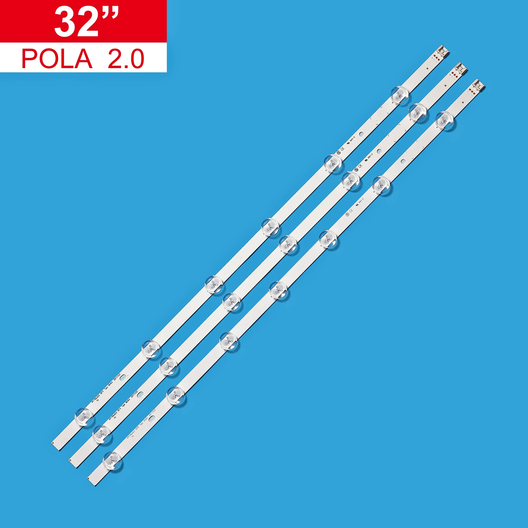 ( ŰƮ) 3 PCS 6/7LED 590mm LED Ʈ Ʈ ü, LIG 32LN5100 32LN545B Innotek POLA2.0 32 ġ A B  HC320DXN