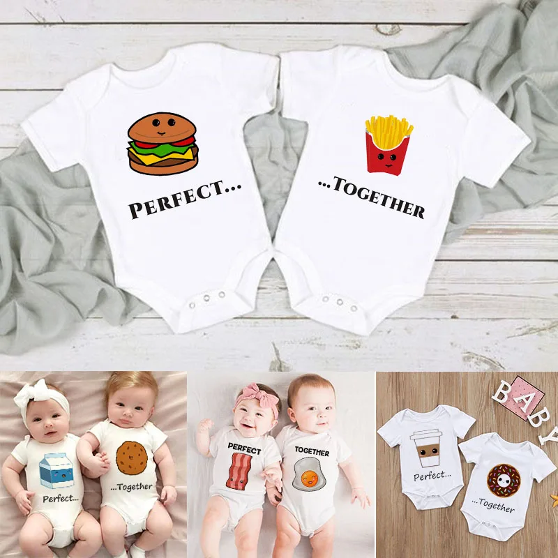 Culbutomind Tweelingen Romper Set Schattige Matching Bodysuits