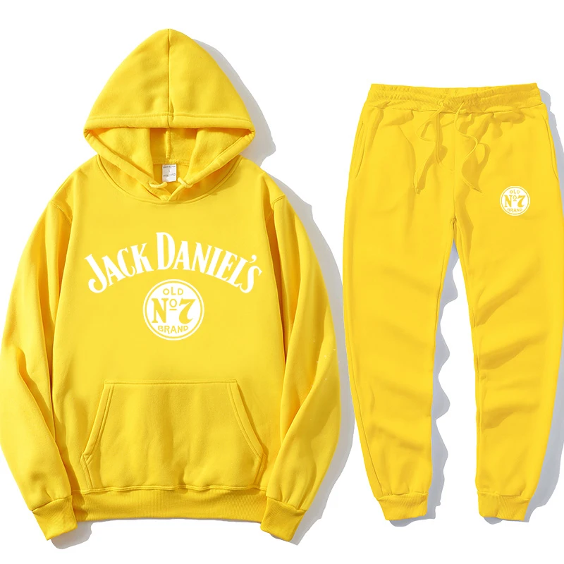 2024Hoodie set men's sportswear outdoor casual print fleece super Dalian hoodie fashion hip-hop street set