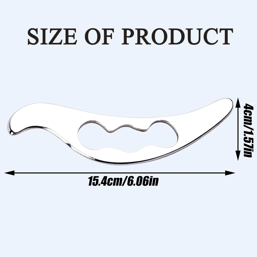 Stainless Steel Gua Sha Massager Muscle Myofascial Scraping Physical Therapy Tools for Soft Tissue Body Massage Pain Relieve