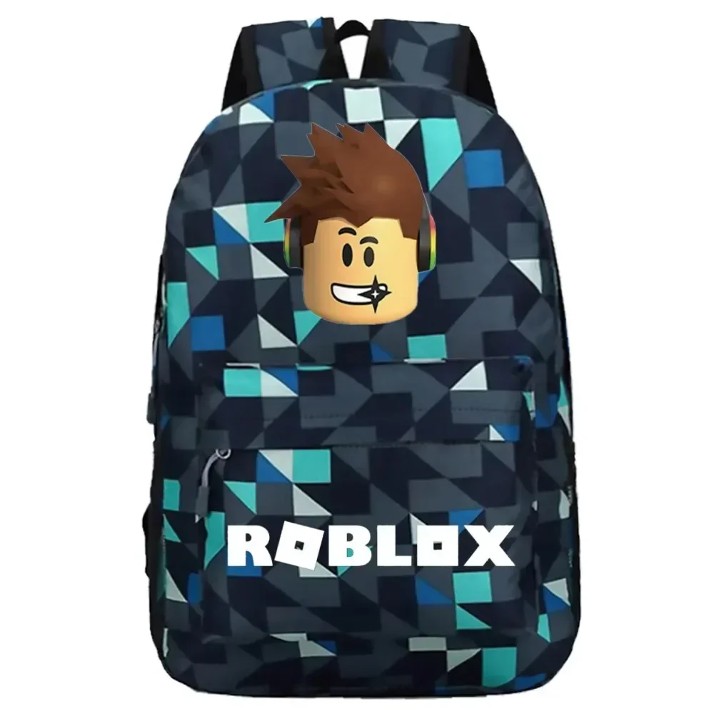 

Рюкзак ROBLOX женский и мужской, школьный ранец с молнией, с принтом Lightning и звездой, сумка на плечо для компьютера