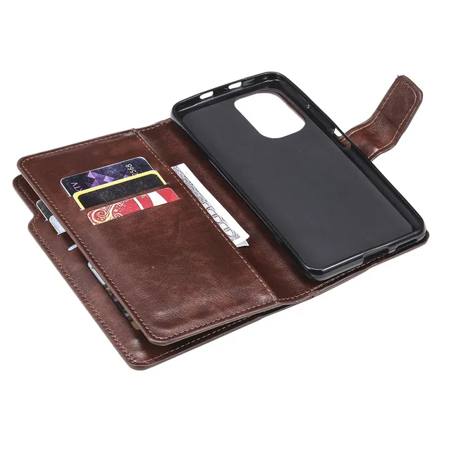 우아함과 실용성이 조화를 이루는 럭셔리 가죽 플립 지갑 케이스