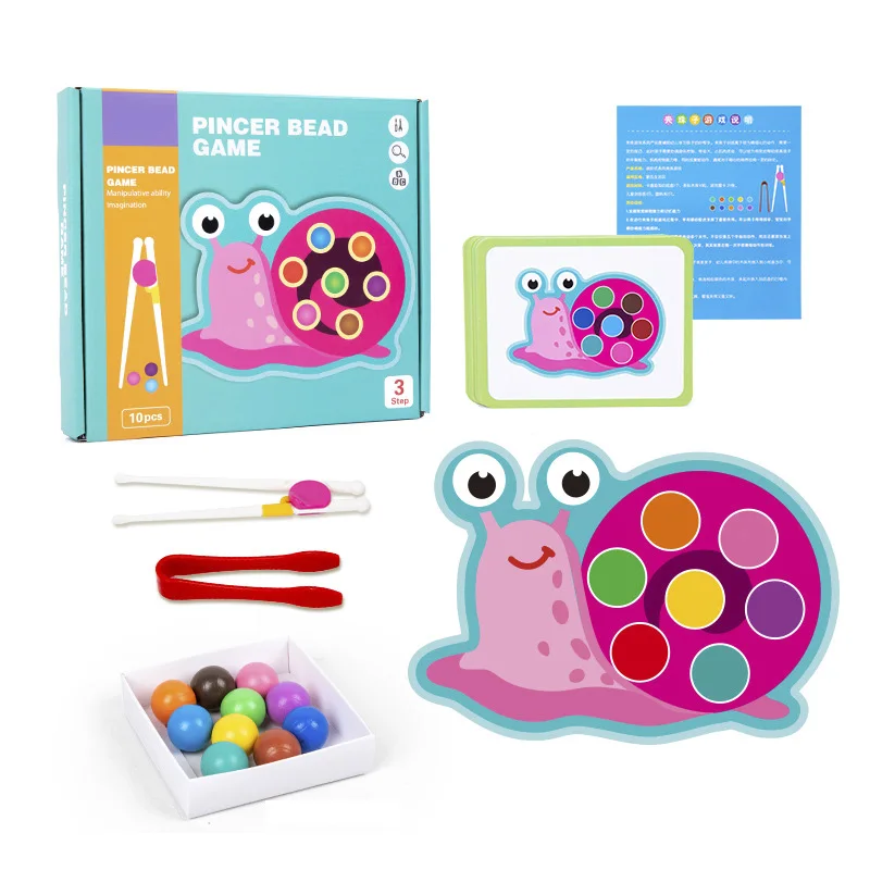 Clip Beads Color Classification Matching Toy Children Logic Concentration Fine Motor Training Game Montessori Educational Toys 4