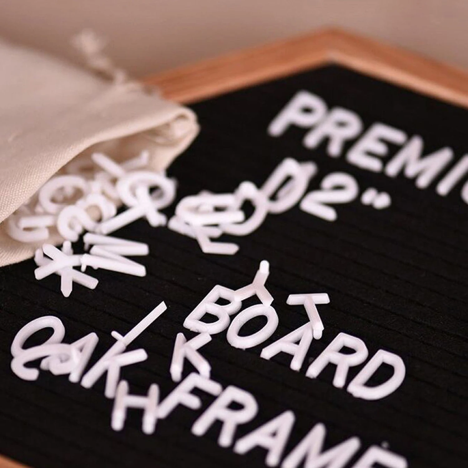 Wooden photo frame props Handmade felt alphanumeric message board photo props home decoration 1PC