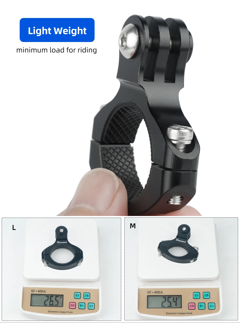 Fahrrad lenker adapter für Gopro-Schnitts telle elemente CNC-gefräste Aluminium halterung Sport kamera Scheinwerfer ständer Computer halter – Detail 5