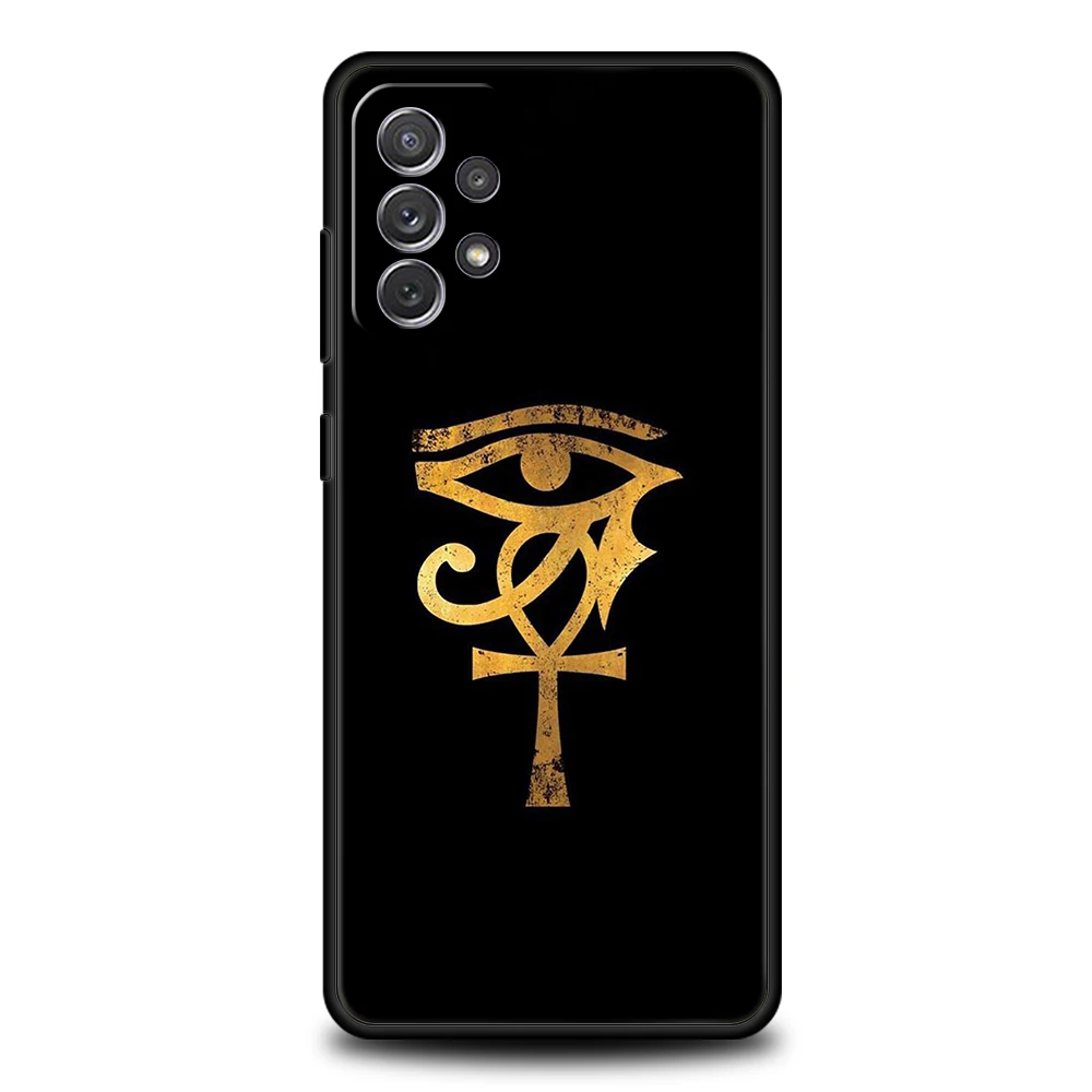 Heiliges Auge des Horus Ägypten Fresko Handyhülle für Samsung Galaxy A14 A54 A34 A51 A71 A72 A73 A32 A52 A52S A11 A21S A31 A41 Shell – Detail 7
