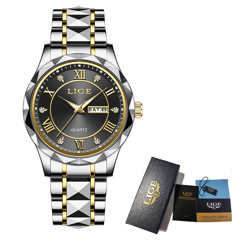 1853 Dream Prix Lige Montre Homme Analogique Quartz En Acier Inoxydable étanche à Montre Acier Inoxydable étanche 30 M Lumineuse Quartz Lige