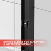 56-60" Wx76 H Semi Frameless Double Sliding Shower Door, Matte Black Easy Clean Coating Sliding Shower Door 5