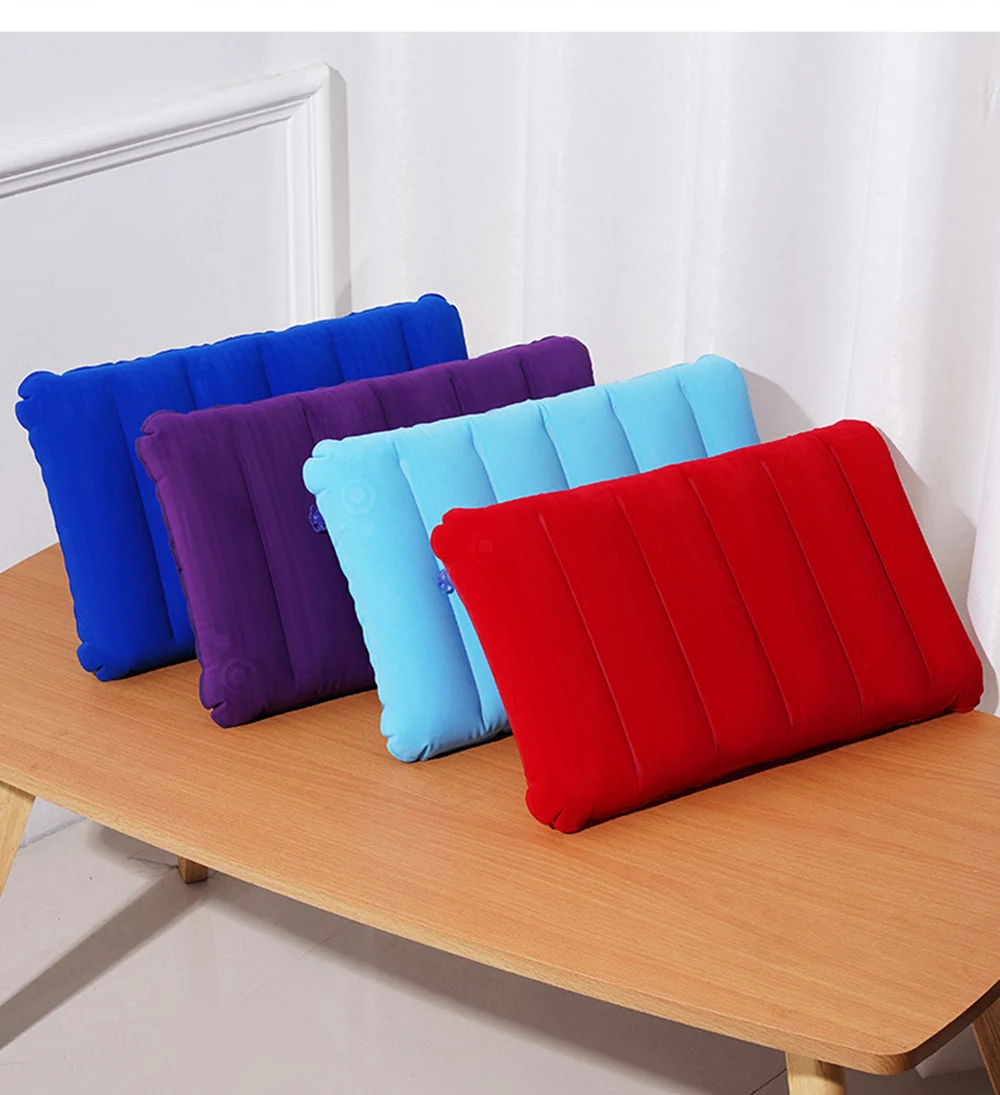 Inflatable Pillow Camping Pillow 1pc Inflatable Pillow Portable Inflatable Pillow Outdoor Travel Adult Folding Nap Waist Backrest