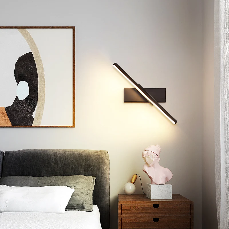 Bedroom Bedside Wall Light Rotatable Adjustable Light Angle Indoor LED Wall Lamp AC110/220V decoration Aisle Lightin led wall lamp wall light