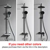 VGX Gold Shower System Bathroom Shower Faucet Set 3-way  Rainfall Shower Mixer Crane with Hand Shower Set Black Grey Chrome 6