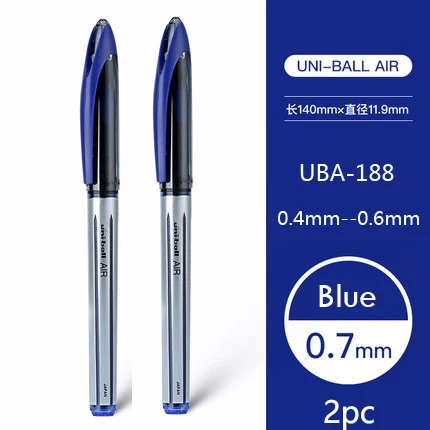 uni-ball Air UBA-188-L - Penna a sfera media da 0,7 mm, confezione da 6, colore: rosso