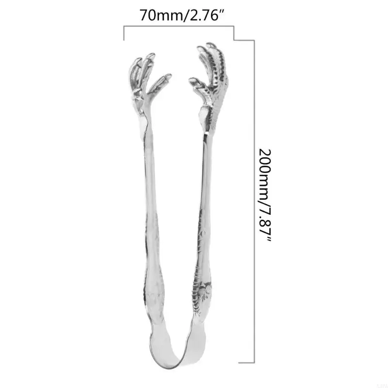 A3PA Chicken Claw Sugar Tong Stainless Steel Ice Tongs Small Kitchen Tongs for Teas Parties Coffee Bars Kitchen Durable