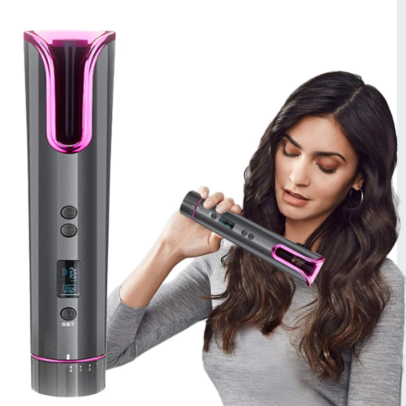 Wireless Automatic Curling Iron USB Rechargeable Rotating Curling Iron