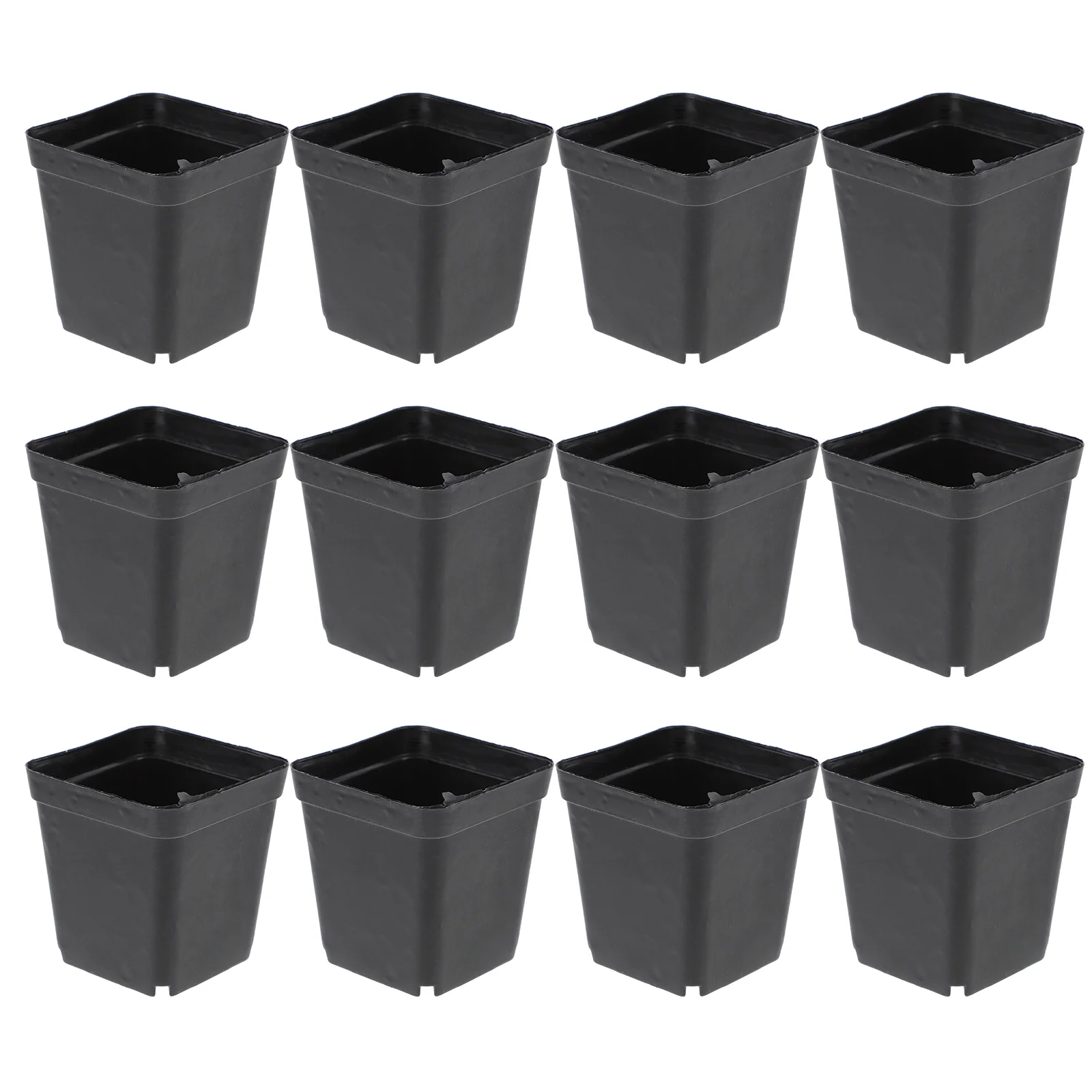 

50pcs Black Pots with Drainage Holes Flower Pots Vegetables Container for Plants Transplanting