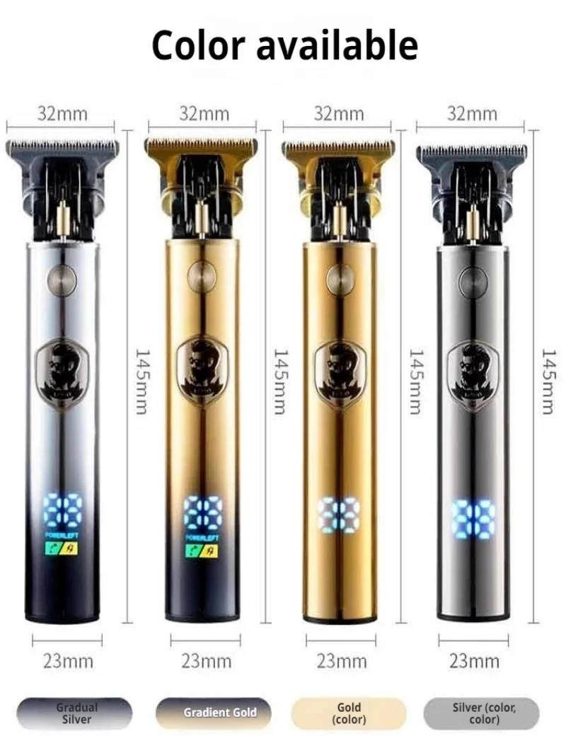 

Бритва с ЖК-дисплеем, многофункциональная машинка для стрижки, USB-зарядка, градиентная бритва