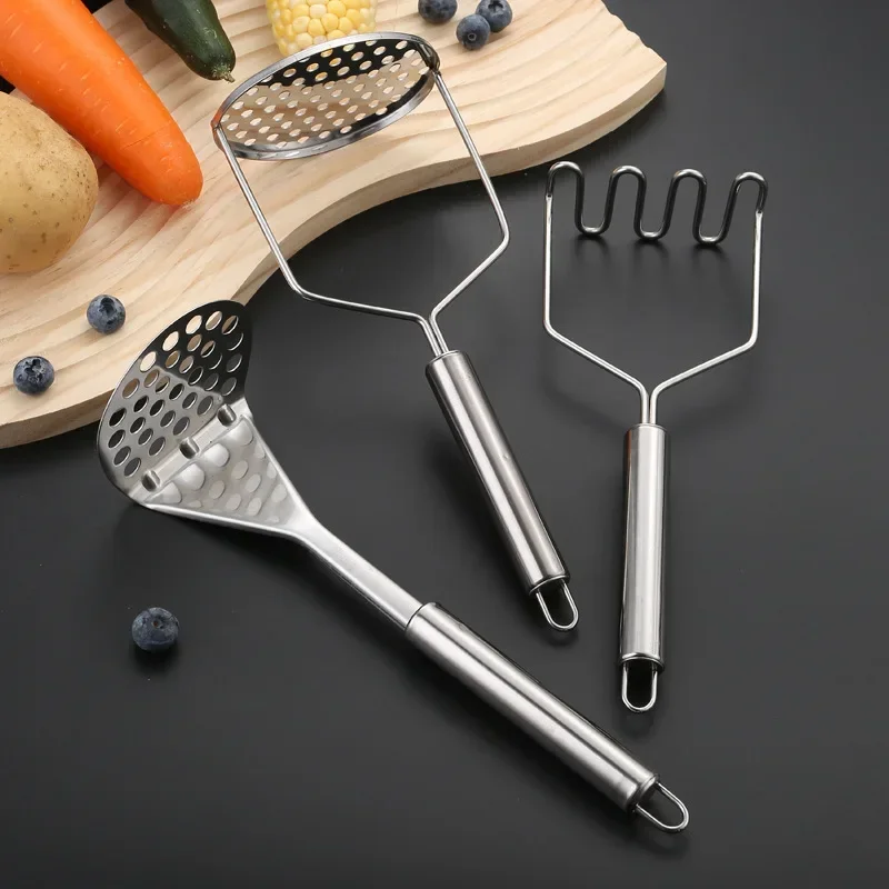 Stainless Steel Potato Masher Manual Pumpkin Grinder Yam Press Multiple Shapes Vegetable Puree Crusher Kitchen Accessories potato masher