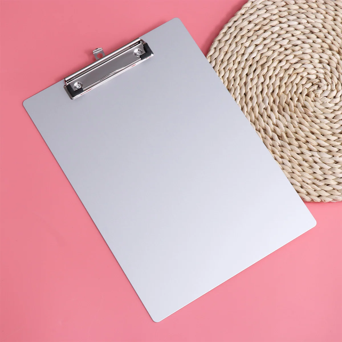 

A4 Biner Holder Garbage Can File Writing Board Metal Aluminum Clipboard Student