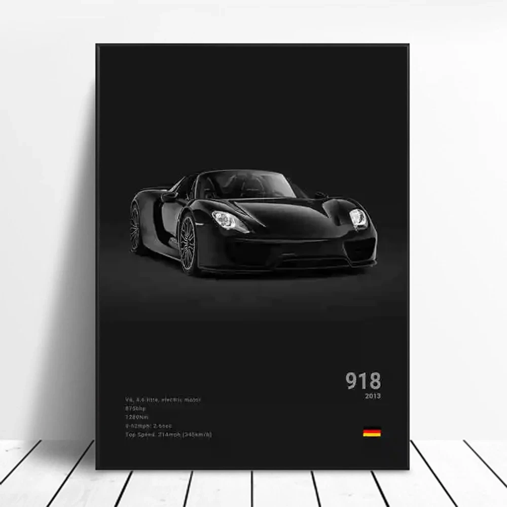 Car Poster Print German Sports 911 GT3 RS Turbo HD Canvas Wall Art Garage Living Room Home Decor