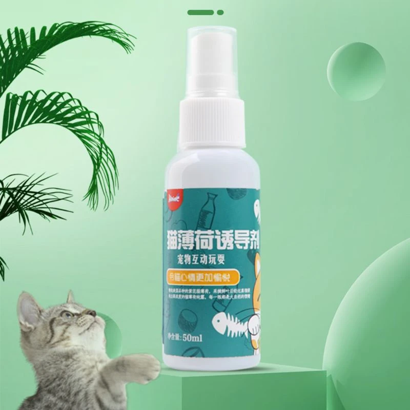 50ml Cat Catnip Spray Pet Training Toy Organic Natural Healthy Kitten Cat Mint Funny Scratching Toy Drop Shipping