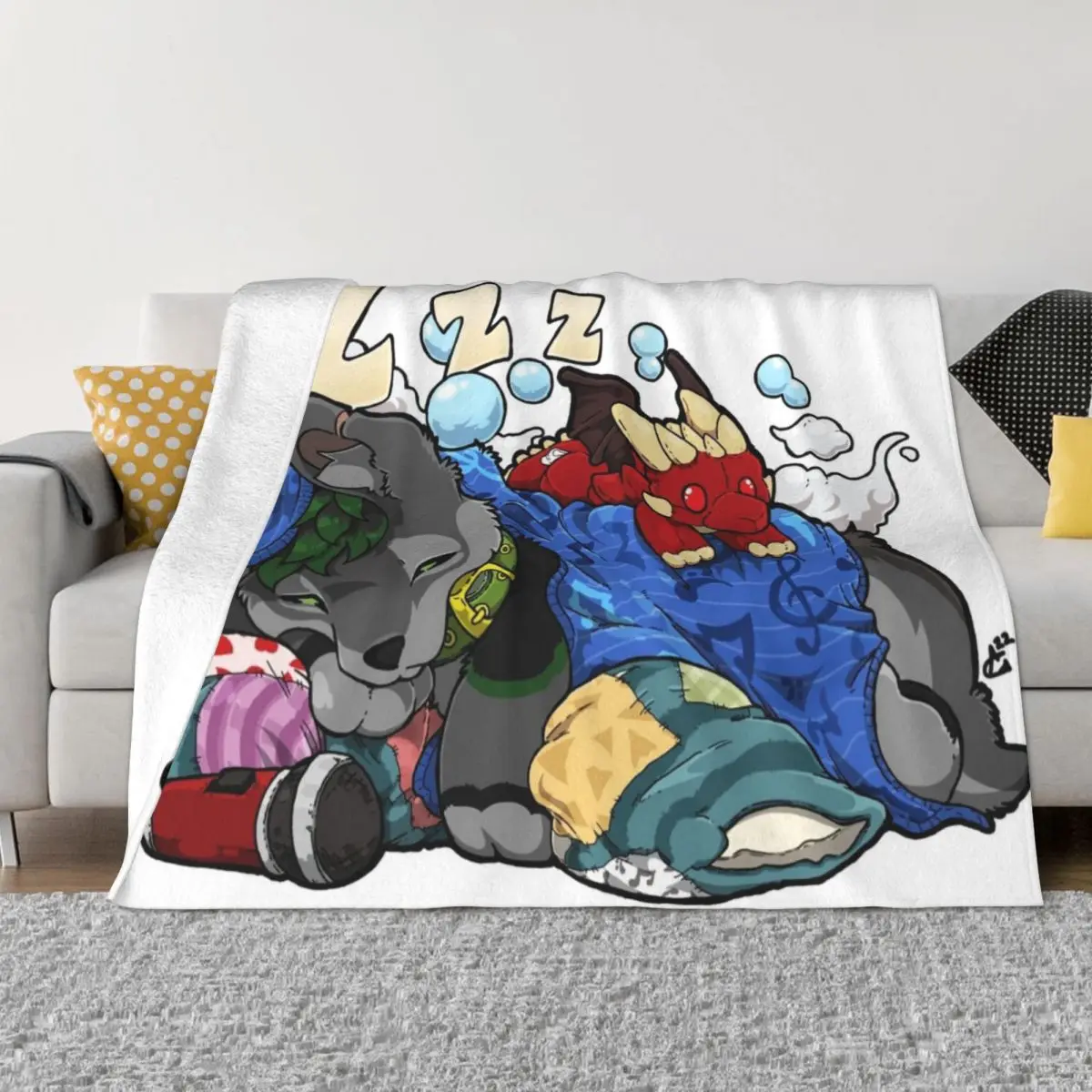 

Woof Dreams Throw Blanket Sofa Softest Blankets